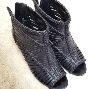 Not Rated chunky heels, size 7.5, faux leather